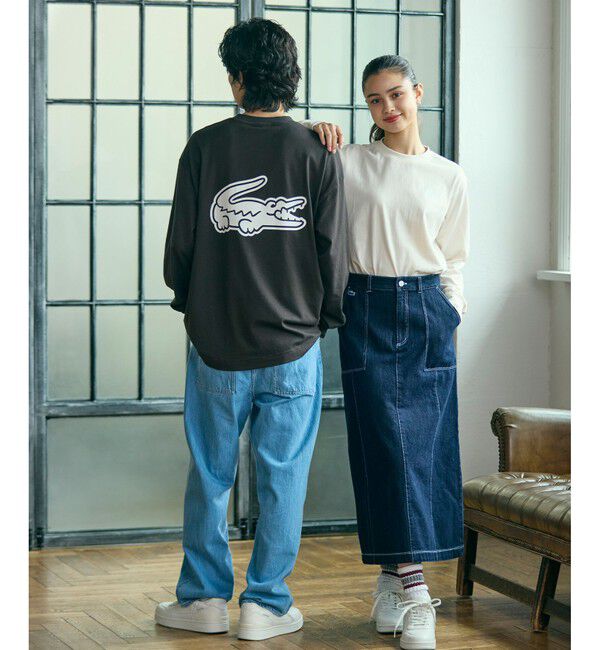 LACOSTE「【オンライン限定】LACOSTE オーバーサイズ バックプリント ロングスリーブTシャツ」|Tシャツ・カットソー|