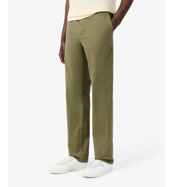 LACOSTE「レギュラーフィットテーパードストレッチチノパンツ」|チノ|モスグリーン
