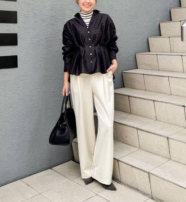 NOLLEY'S「ウォッシャブル裏起毛イージーワイドパンツ」|その他|