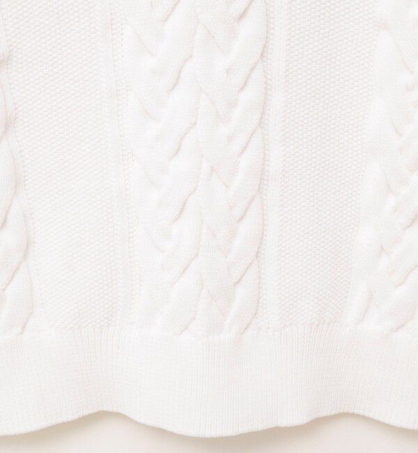 NOLLEY'S「《手洗い可能》ケーブルレースVネックカーディガン」|カーディガン|