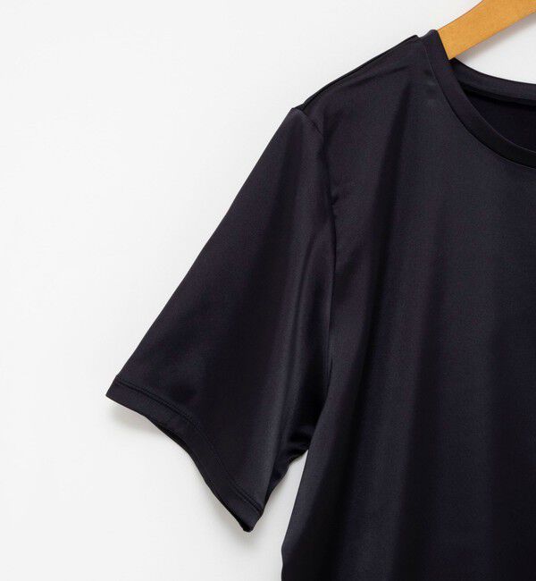 NOLLEY'S「ウォッシャブル裾レースオトナサテンＴシャツ」|シャツ・ブラウス|