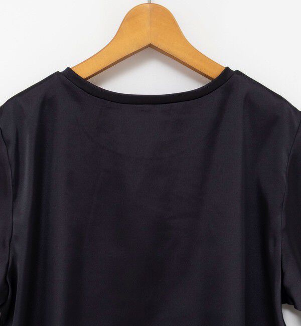 NOLLEY'S「ウォッシャブル裾レースオトナサテンＴシャツ」|シャツ・ブラウス|