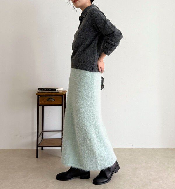 fredy emue「シャギーニットスカート」|タイト|