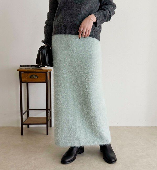 fredy emue「シャギーニットスカート」|タイト|