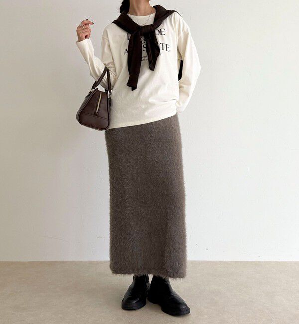 fredy emue「シャギーニットスカート」|タイト|