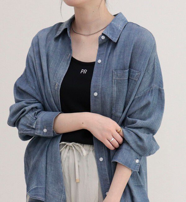 fredy emue「コットンボイルシアーデニムシャツ」|シャツ・ブラウス|