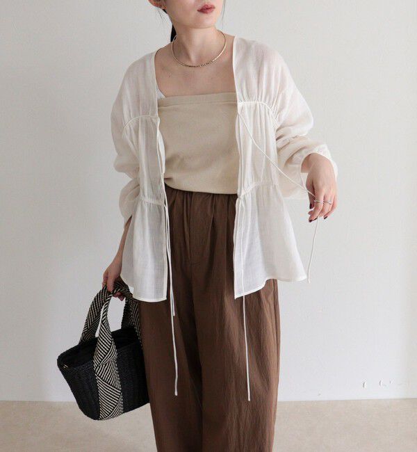 fredy emue「ラスターラミーカルゼブラウス」|シャツ・ブラウス|オフホワイト