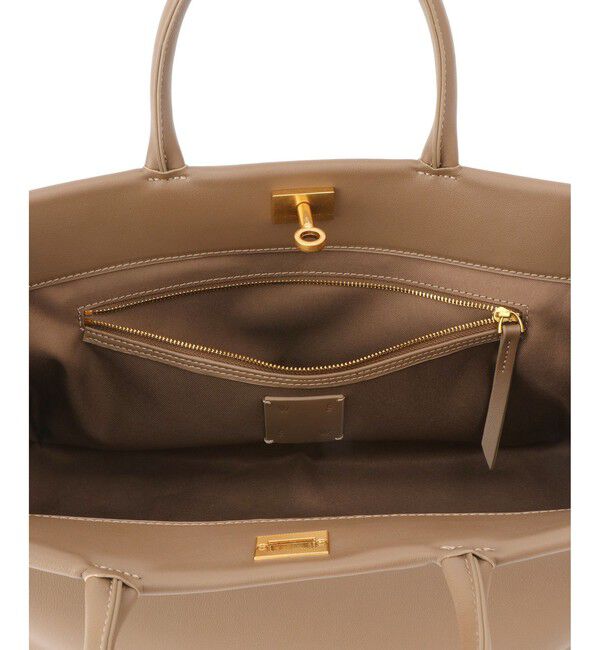 SALON adam et rope'「【WEB限定】【W S（ドゥーブル）】ソフトレザーメタルロックボストン」|ハンドバッグ|