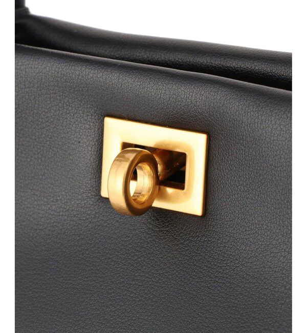 SALON adam et rope'「【WEB限定】【W S（ドゥーブル）】ソフトレザーメタルロックボストン」|ハンドバッグ|