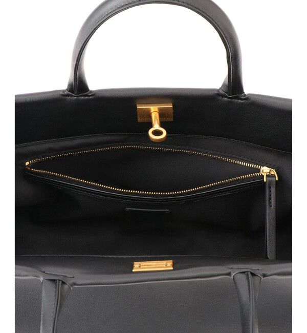 SALON adam et rope'「【WEB限定】【W S（ドゥーブル）】ソフトレザーメタルロックボストン」|ハンドバッグ|