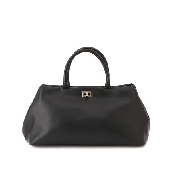 SALON adam et rope'「【WEB限定】【W S（ドゥーブル）】ソフトレザーメタルロックボストン」|ハンドバッグ|