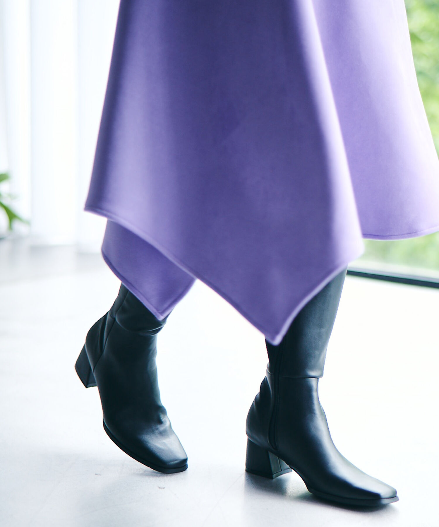 Juze「スクエアトゥストレッチロングブーツ」|その他|