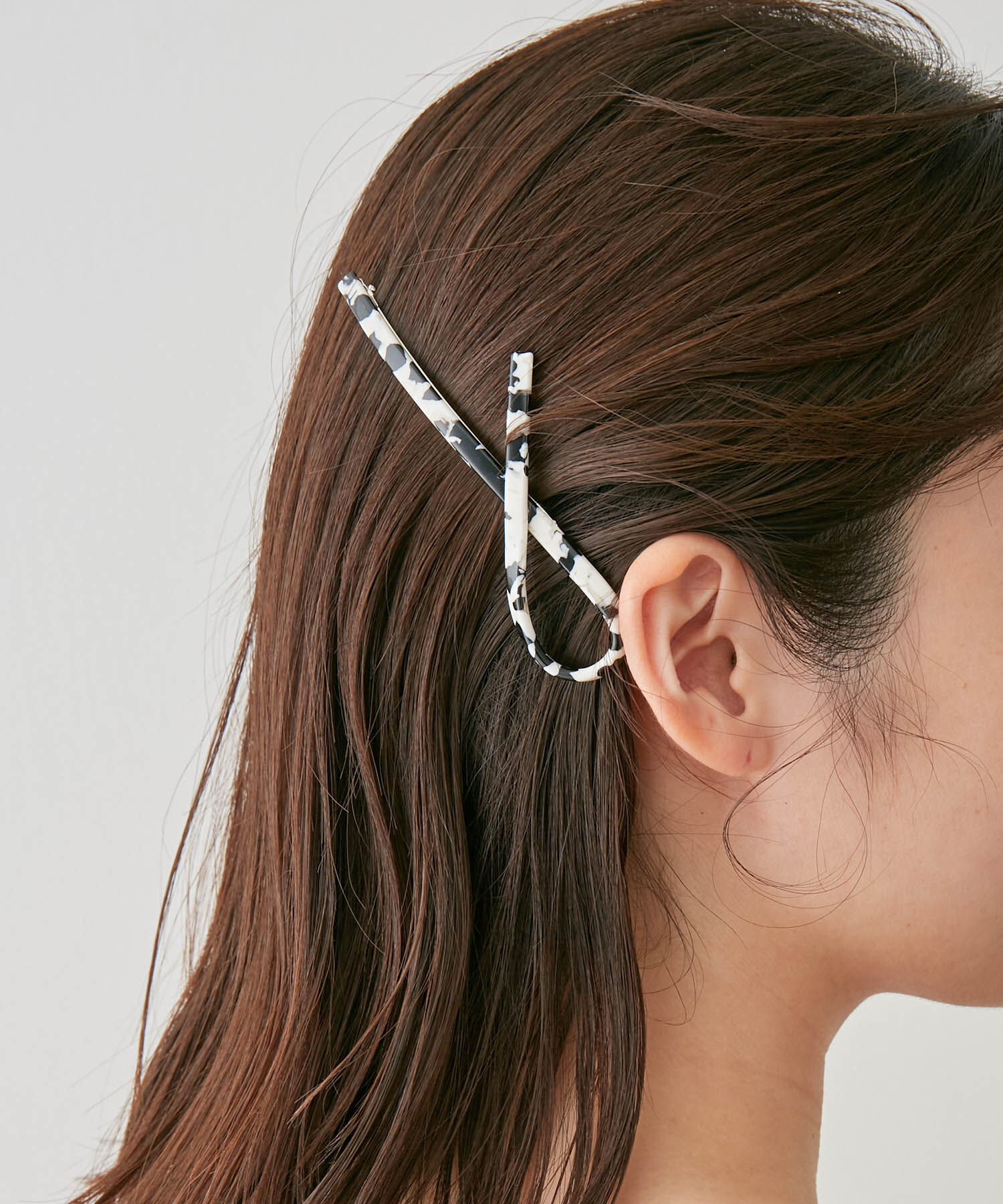 VIS「留めるだけで華やかに。リボンヘアピン」|その他|ブラック系(02)