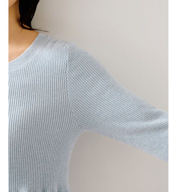 VIS「ペプラム切替モールニットカーディガン/イージーケア」|カーディガン|