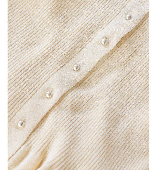 VIS「ペプラム切替モールニットカーディガン/イージーケア」|カーディガン|