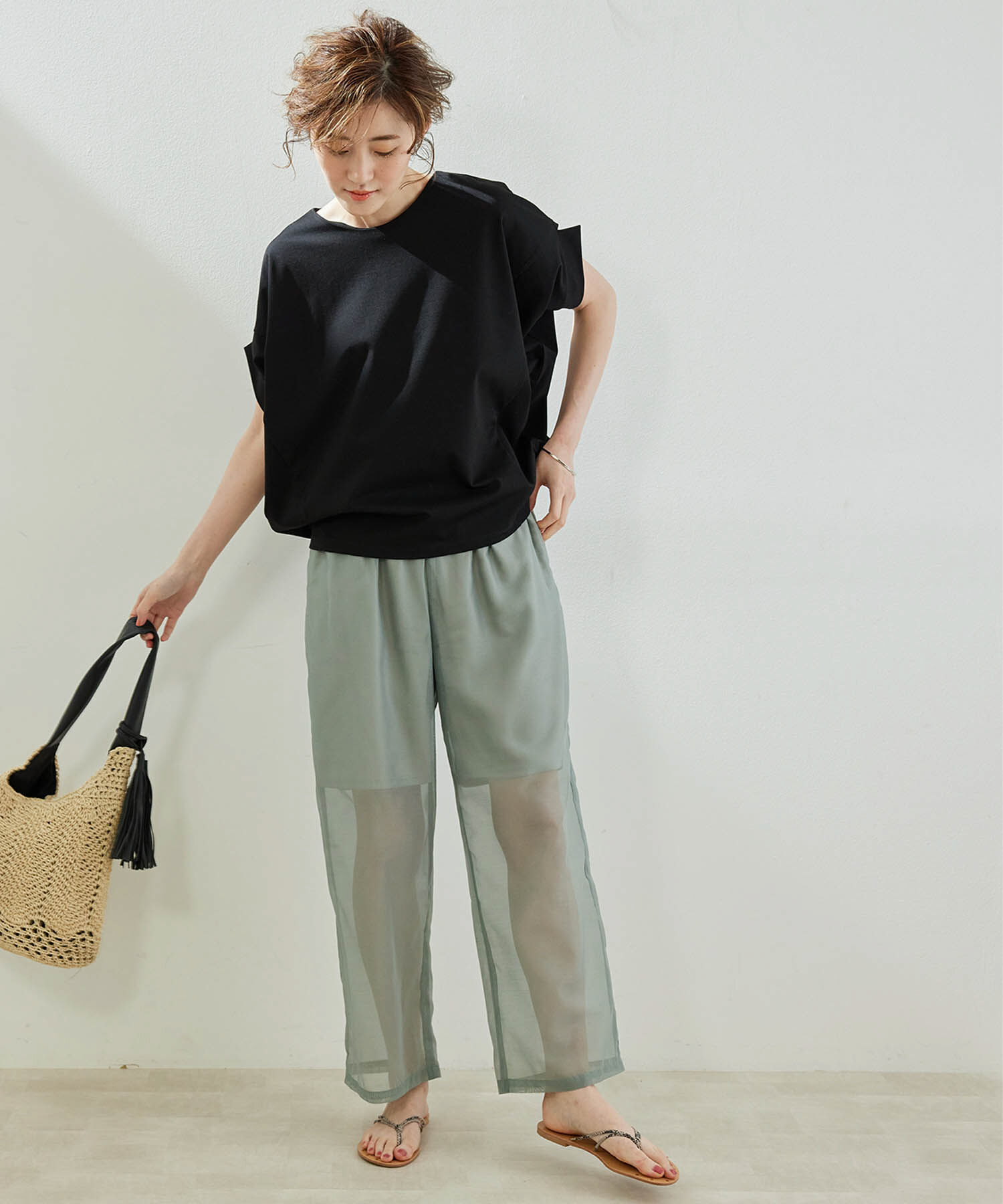 Rope&rsquo;Picnic「【RENU再生ポリエステル】シアーパンツ」|その他|