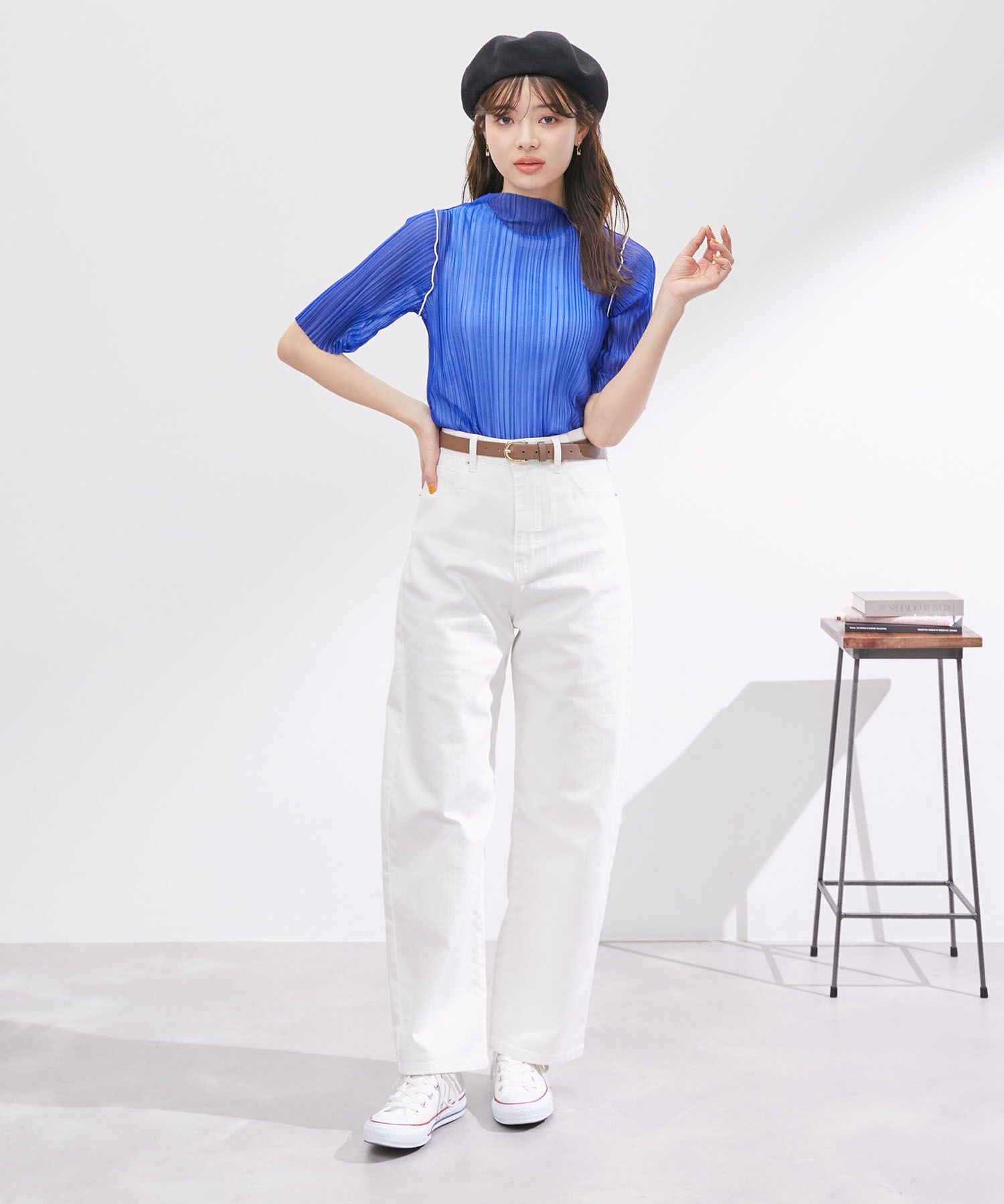 Rope&rsquo;Picnic「シアープリ－ツプチハイネックカットトップス」|Tシャツ・カットソー|