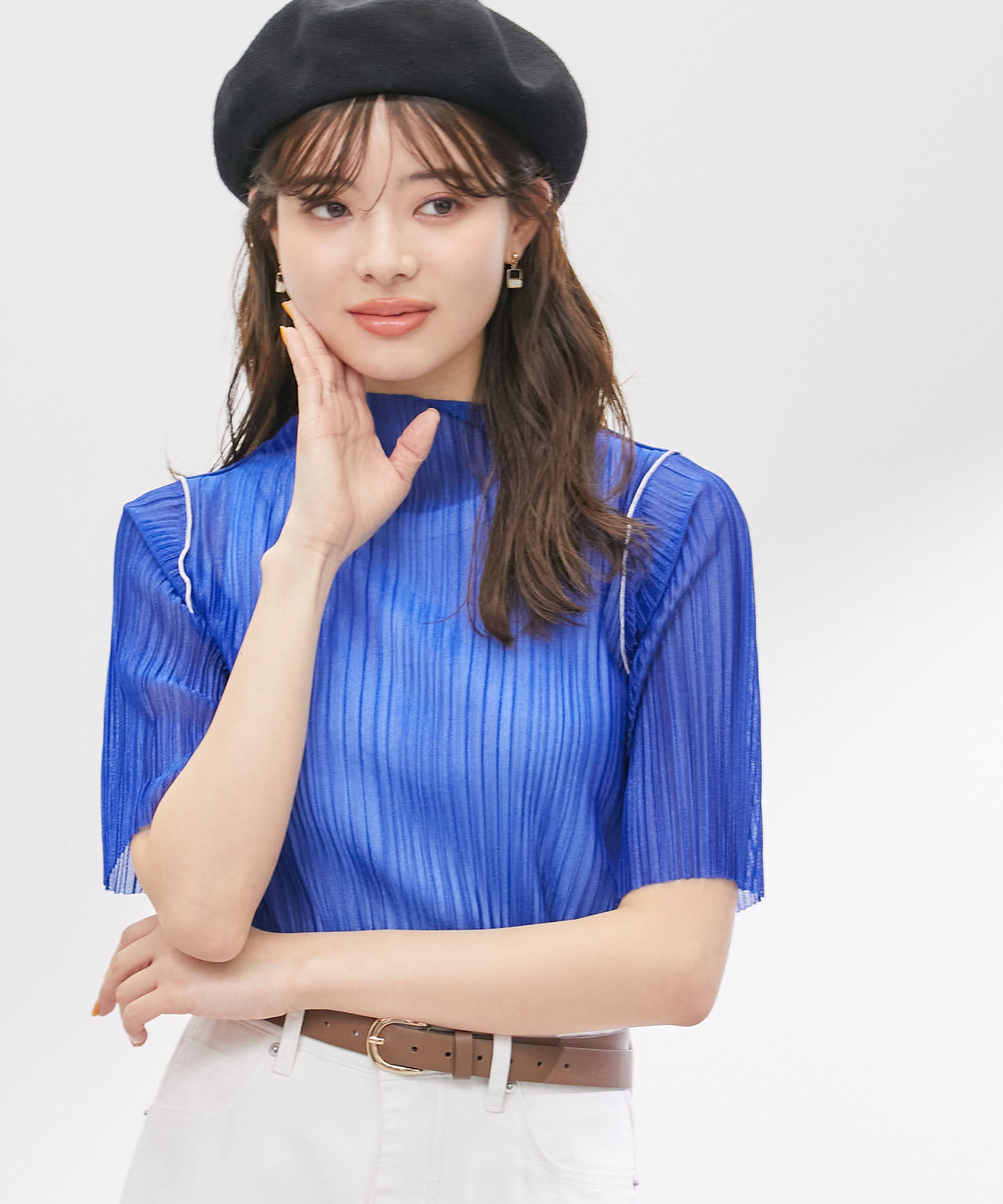 Rope&rsquo;Picnic「シアープリ－ツプチハイネックカットトップス」|Tシャツ・カットソー|