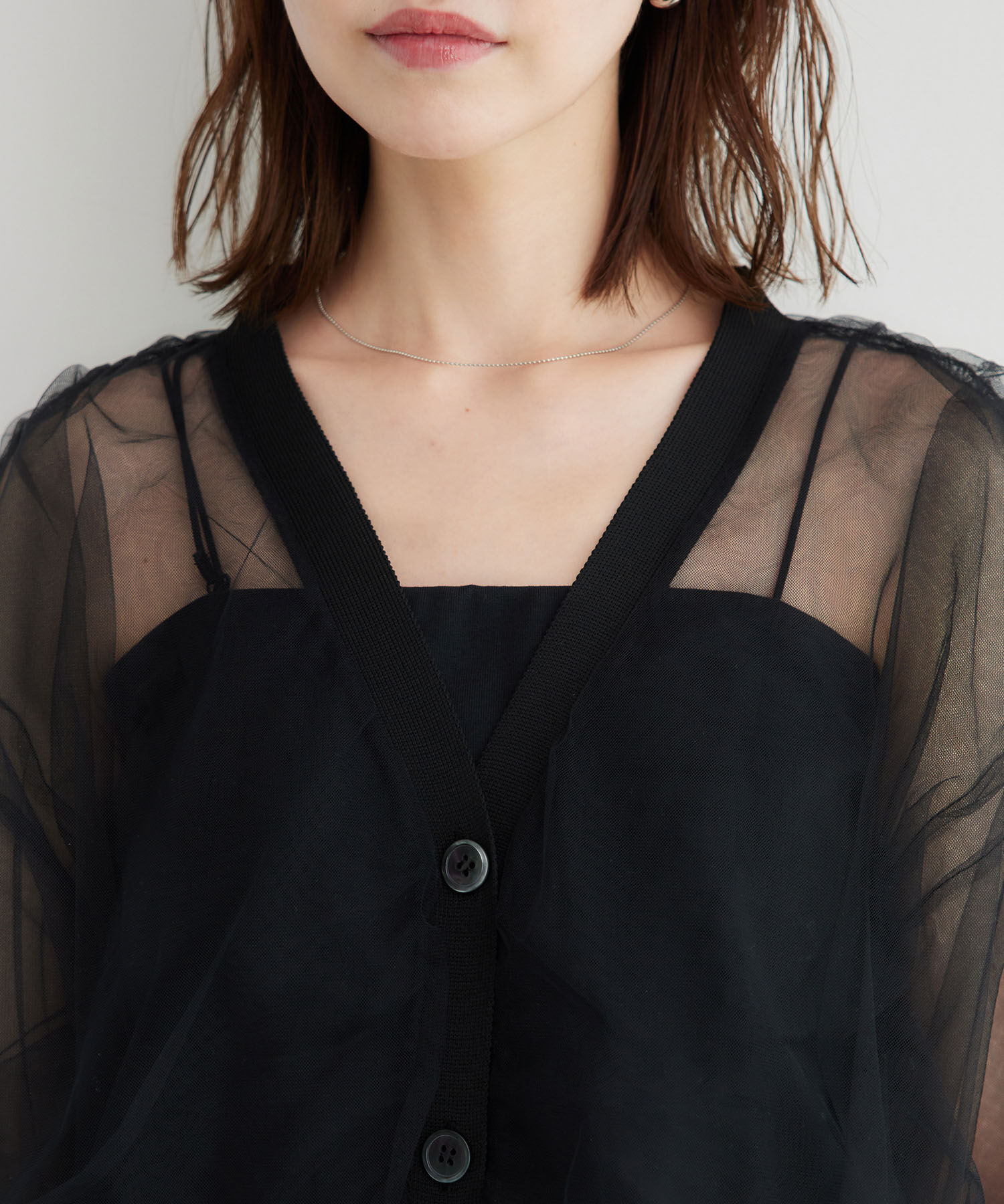 Rope&rsquo;Picnic「シアーチュールカーディガン」|カーディガン|