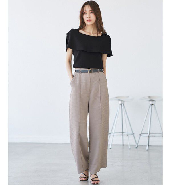 Rope&rsquo;Picnic「【UVカット・接触冷感・イージーケア】八方映えニット ケープニットプルオーバー」|ニット・セーター|