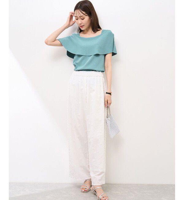 Rope&rsquo;Picnic「【UVカット・接触冷感・イージーケア】八方映えニット ケープニットプルオーバー」|ニット・セーター|