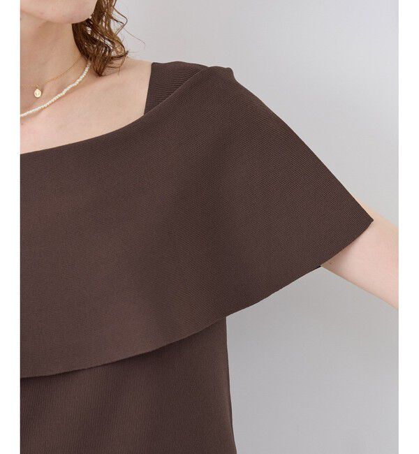 Rope&rsquo;Picnic「【UVカット・接触冷感・イージーケア】八方映えニット ケープニットプルオーバー」|ニット・セーター|