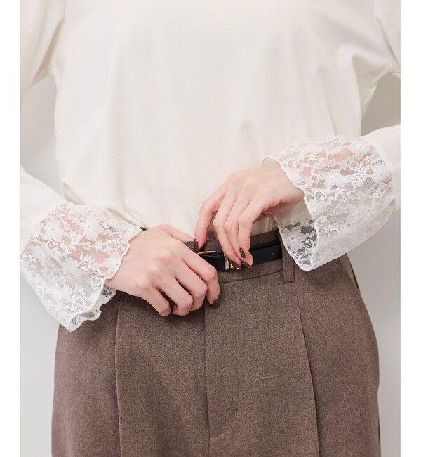 Rope&rsquo;Picnic「袖レースカットトップス」|Tシャツ・カットソー|