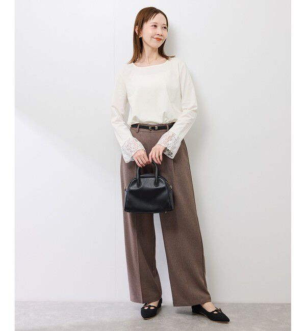 Rope&rsquo;Picnic「袖レースカットトップス」|Tシャツ・カットソー|