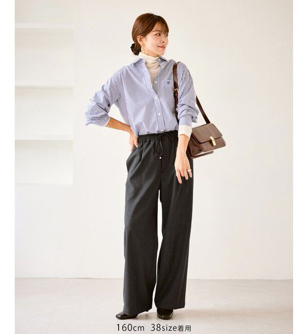 Rope&rsquo;Picnic「イージーワイドパンツ/リンクコーデ」|チノ|