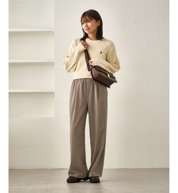 Rope&rsquo;Picnic「イージーワイドパンツ/リンクコーデ」|チノ|