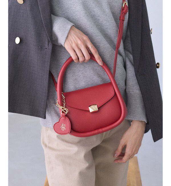 ROPE PICNIC PASSAGE「ハートチャーム付きミニレトルショルダーバッグ」|ショルダー・メッセンジャー|