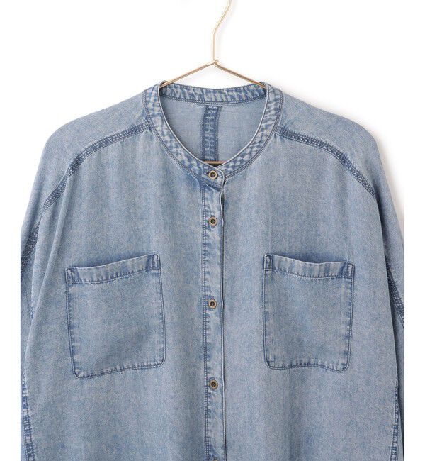 Rope&rsquo;Picnic「【emur/エミュール】パウダーシルクデニムドルマンブラウス/セットアップ」|シャツ・ブラウス|