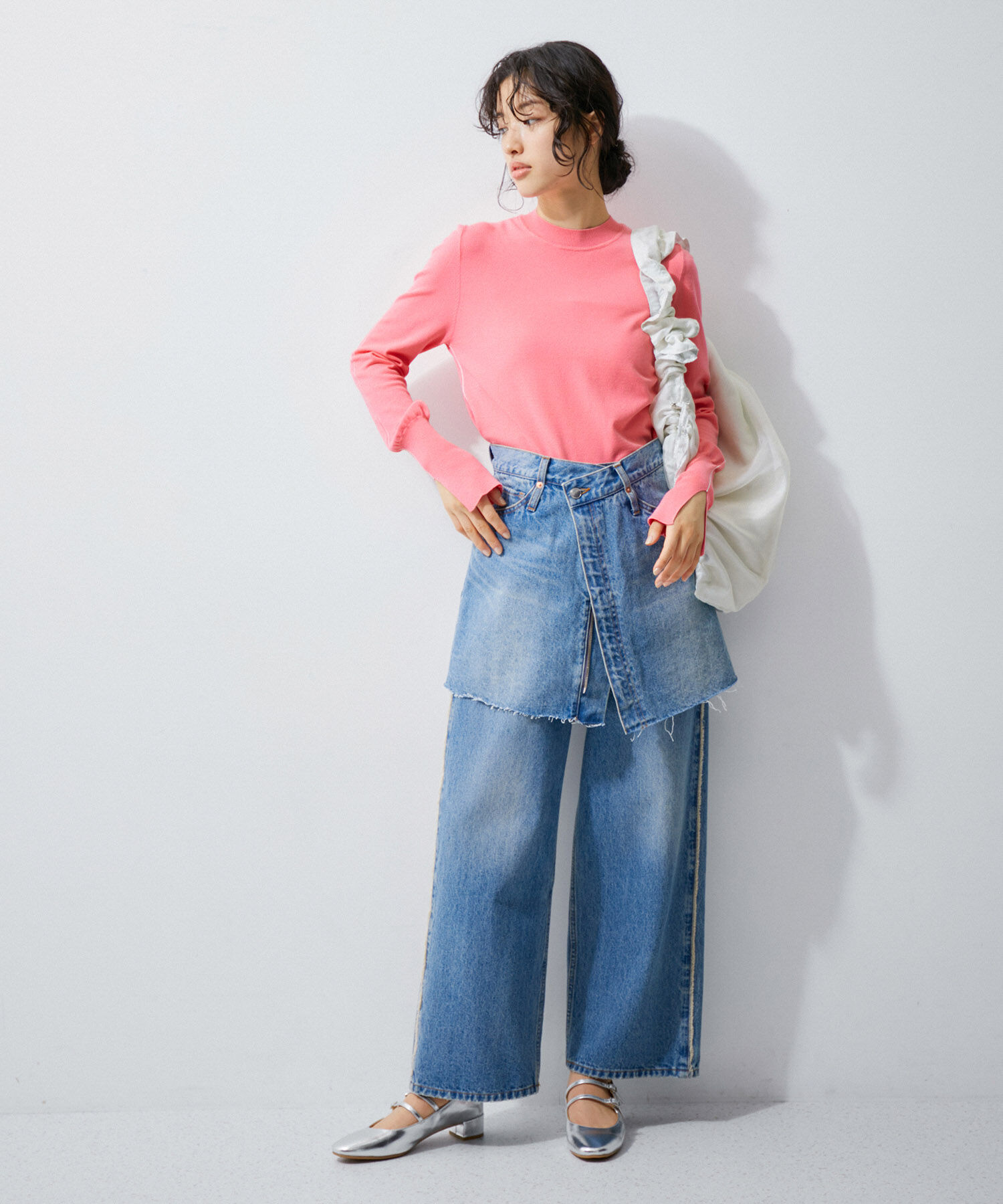 ADAM ET ROPE'「ステッチニットロンTEE」|ニット・セーター|