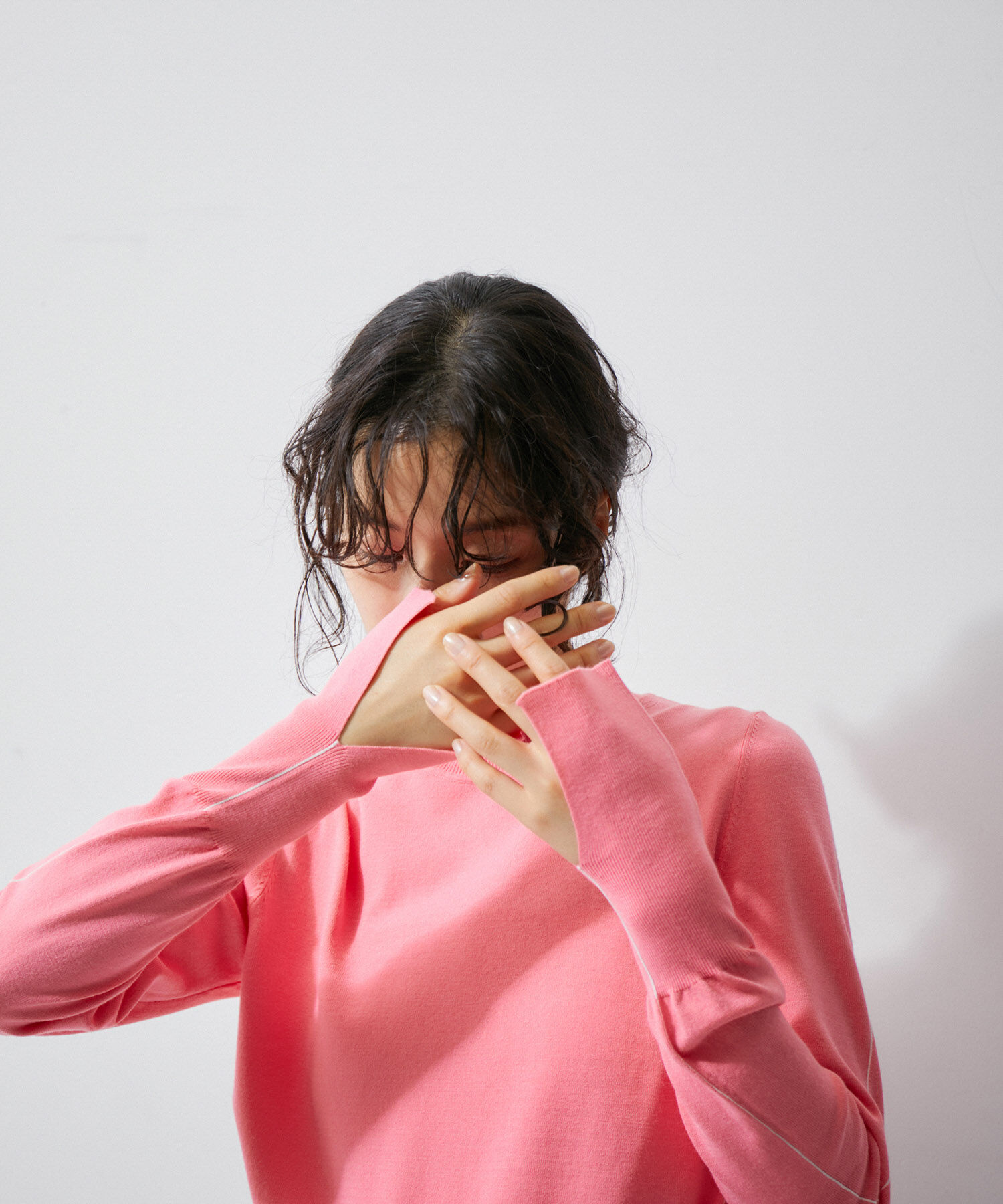 ADAM ET ROPE'「ステッチニットロンTEE」|ニット・セーター|