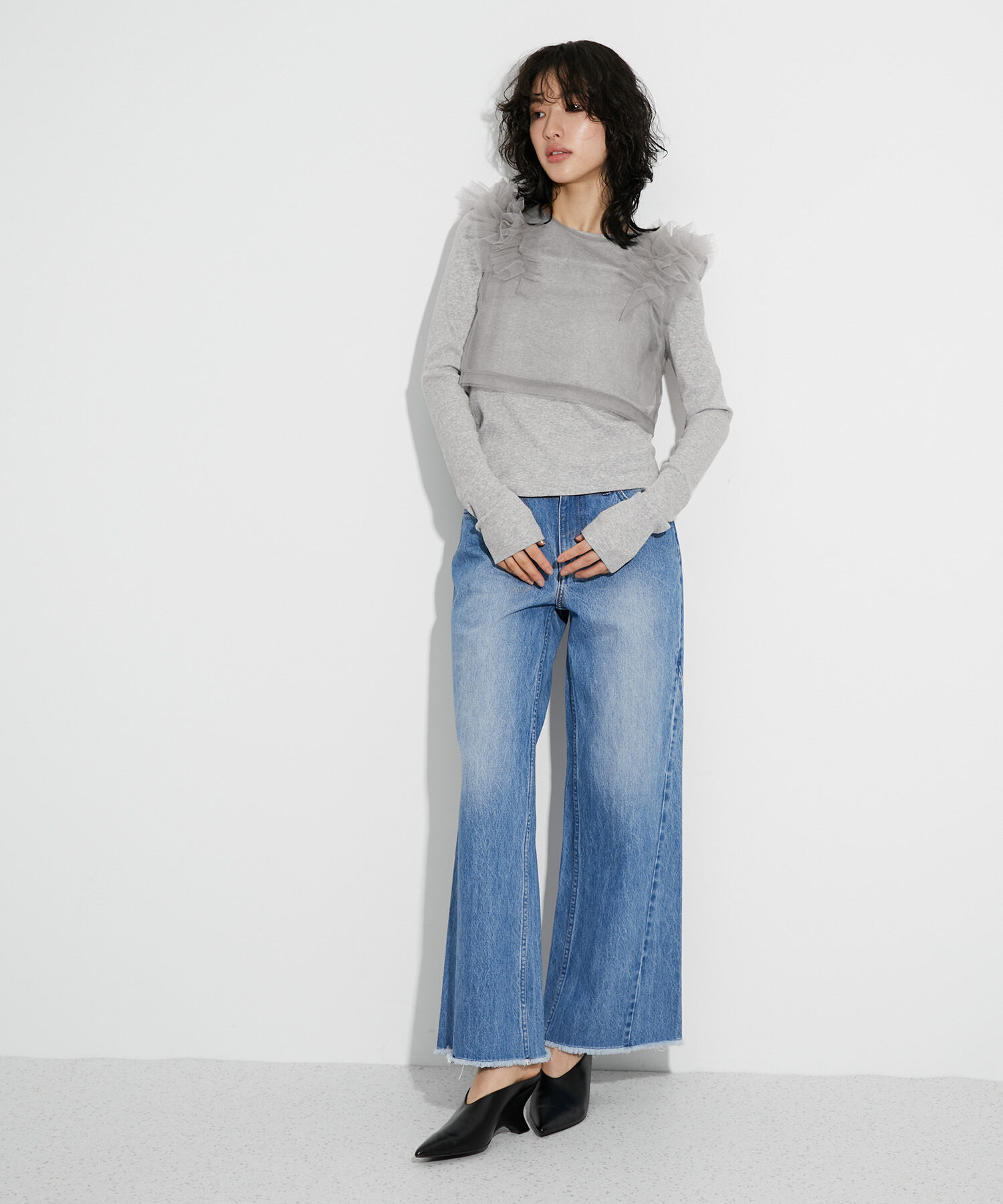 ADAM ET ROPE'「【サステナブル・SETアイテム】チュールロンTEE」|その他|