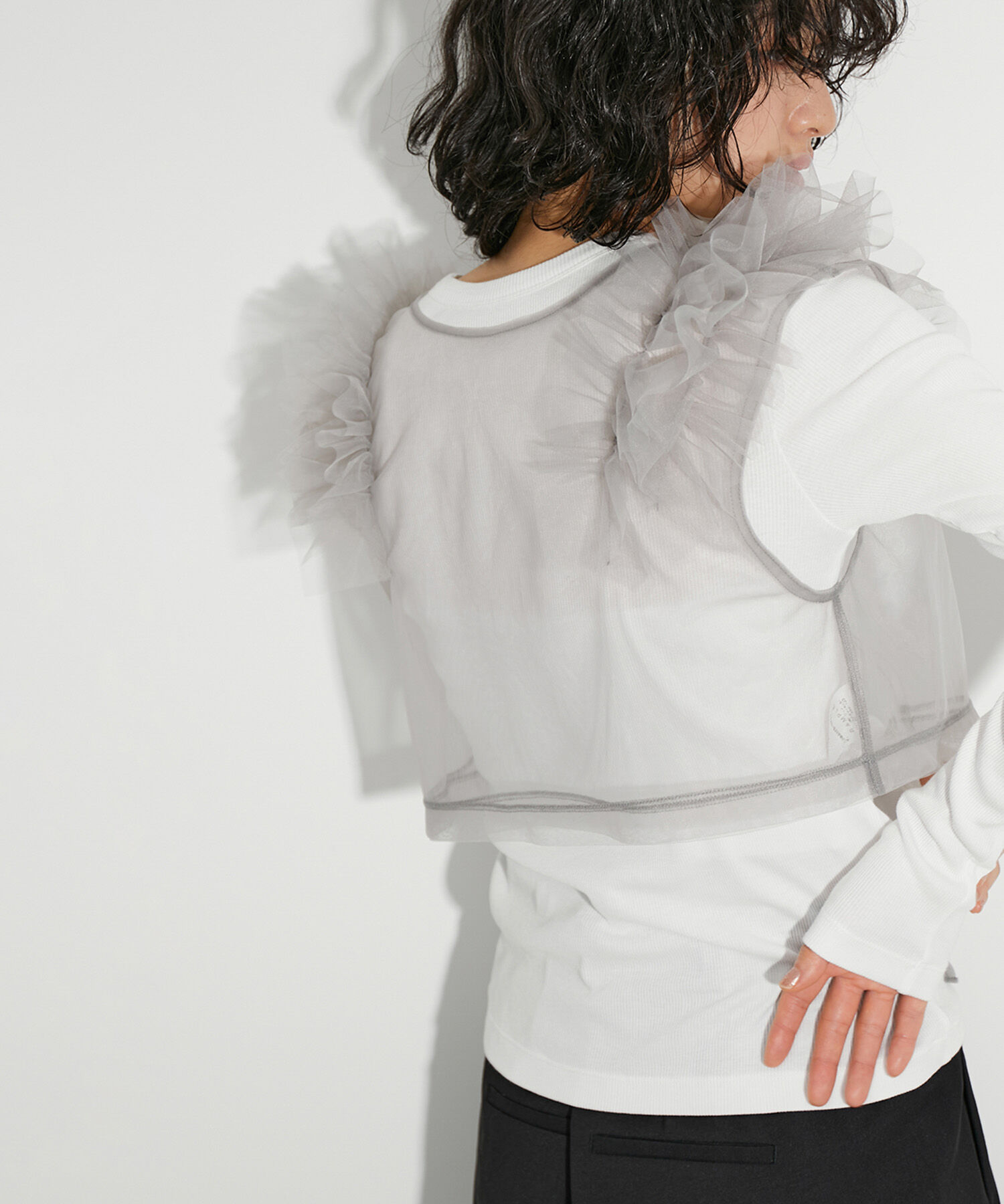 ADAM ET ROPE'「【サステナブル・SETアイテム】チュールロンTEE」|その他|