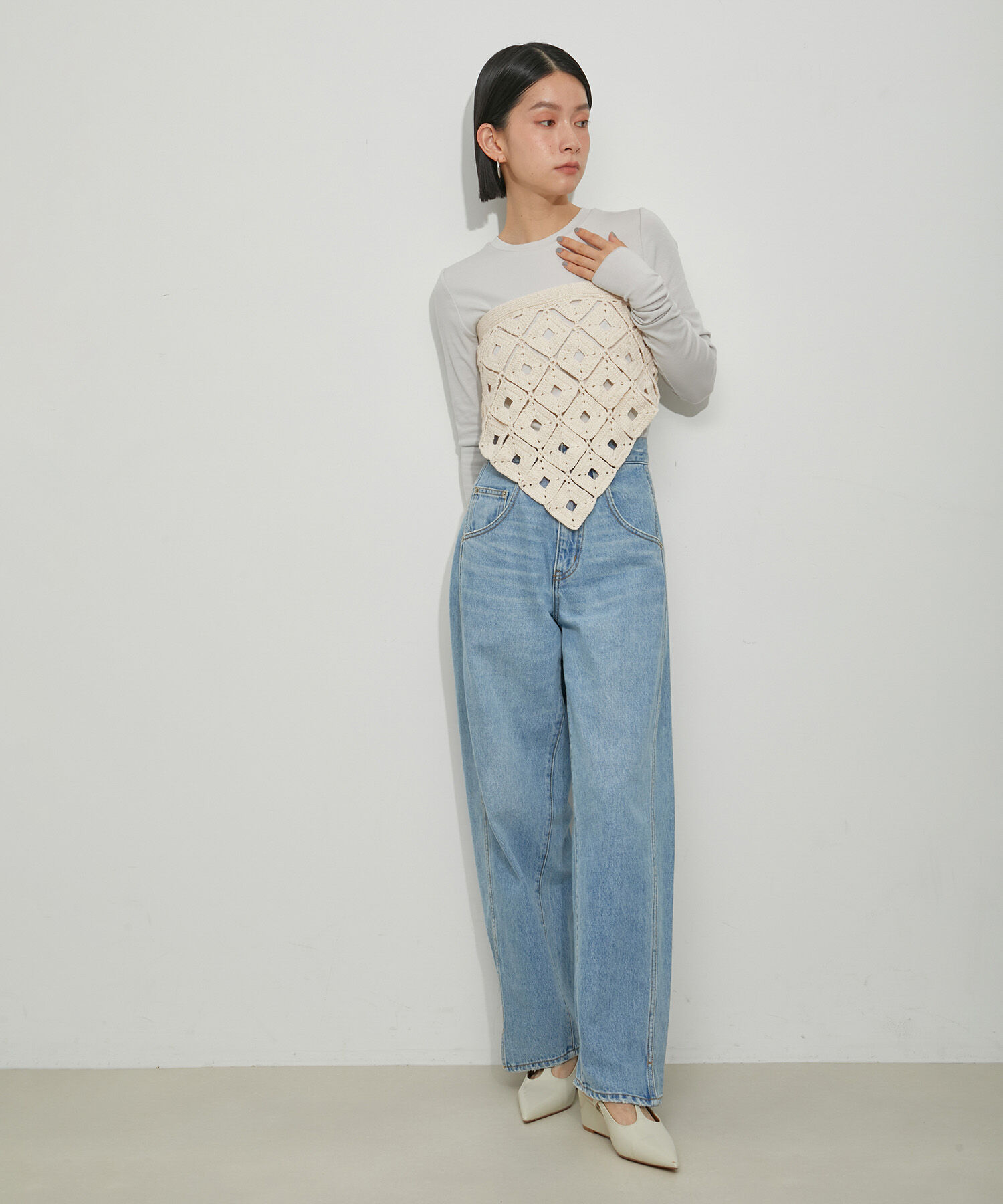 ADAM ET ROPE'「【洗える】クロシェベルト」|ベルト|