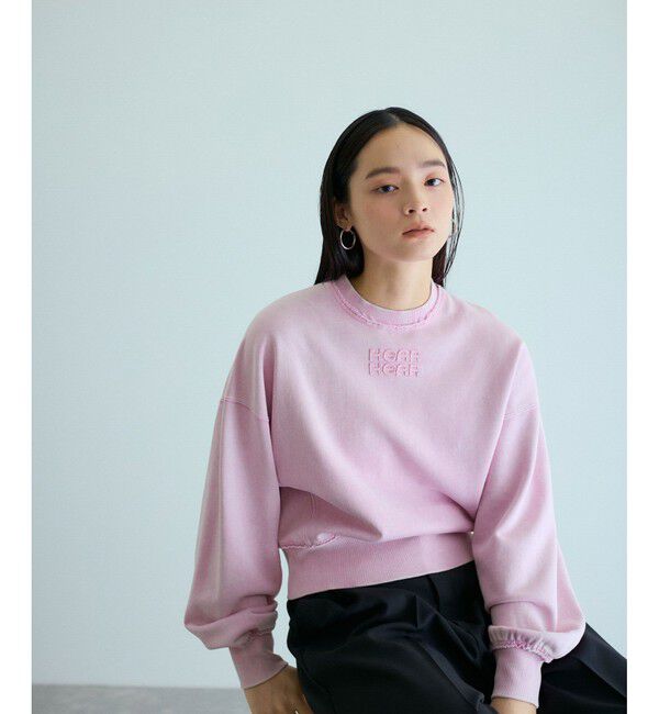 ADAM ET ROPE'「【サステナブル・洗える】ボールバイオ加工スウェットシャツ」|スウェット・ジャージ|