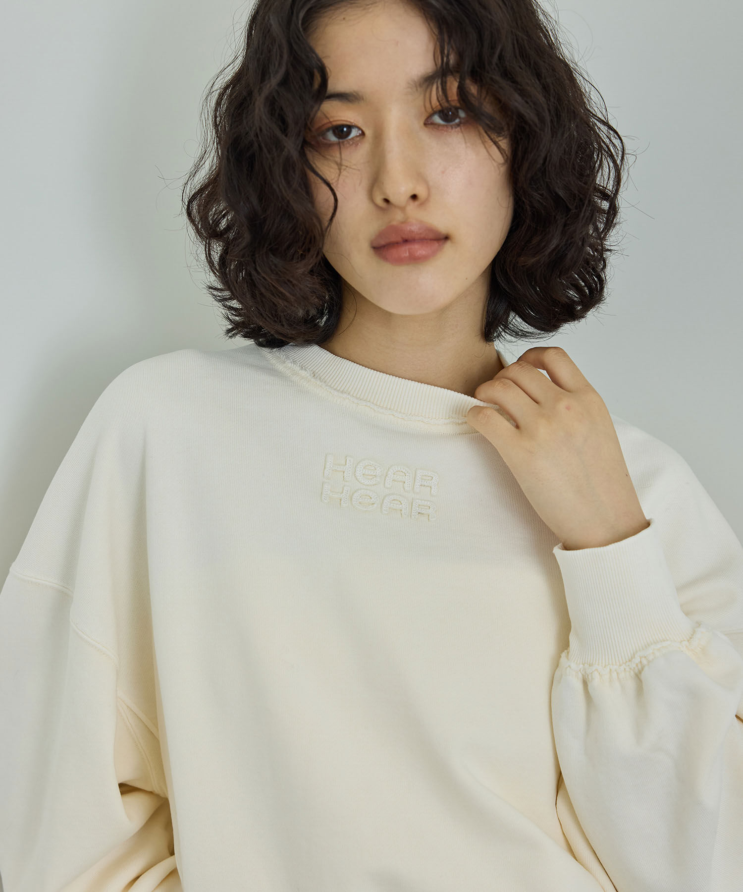 ADAM ET ROPE'「【サステナブル・洗える】ボールバイオ加工スウェットシャツ」|スウェット・ジャージ|