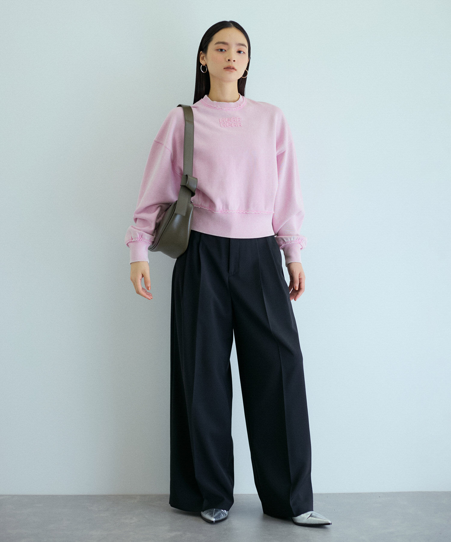 ADAM ET ROPE'「【サステナブル・洗える】ボールバイオ加工スウェットシャツ」|スウェット・ジャージ|