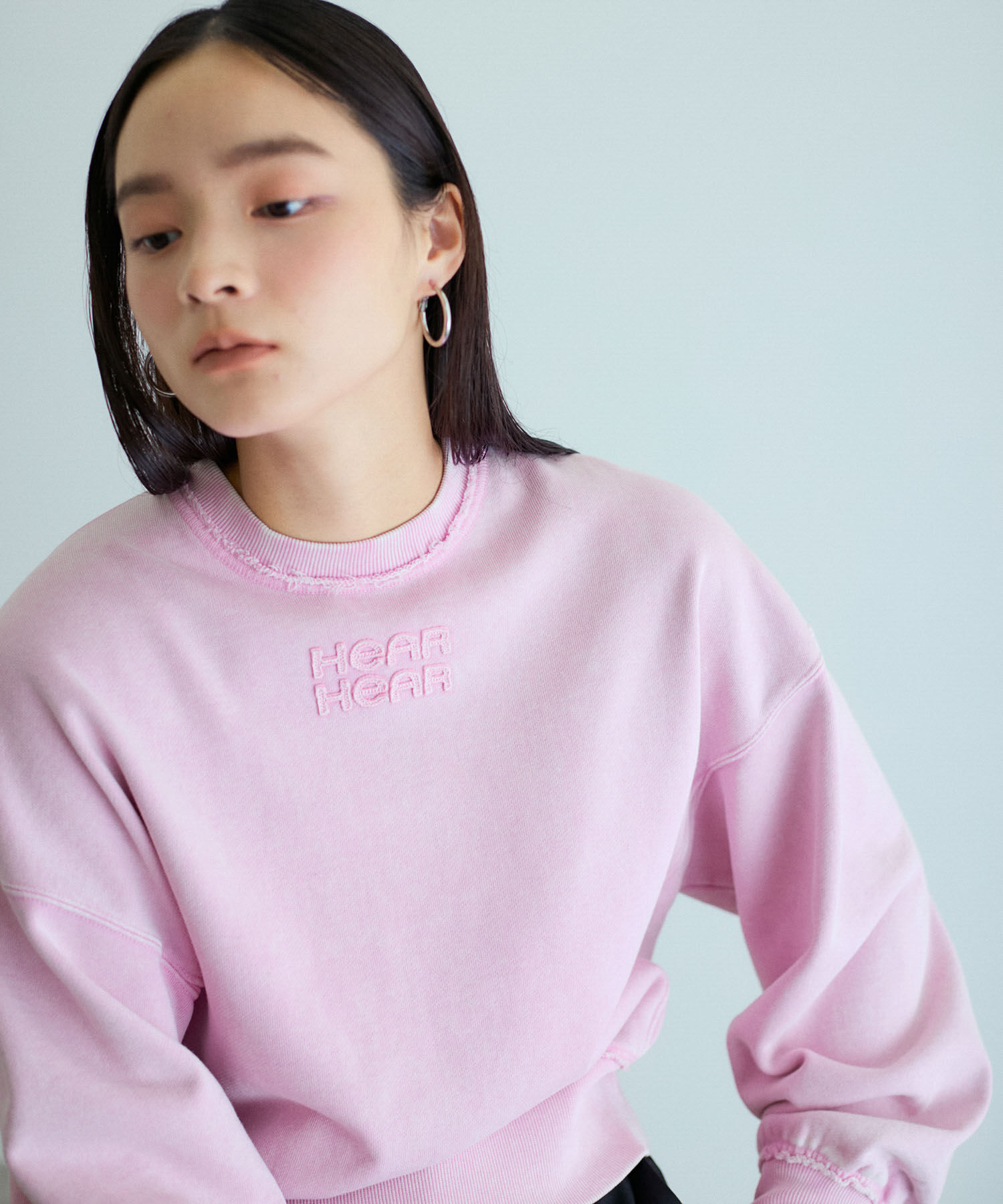 ADAM ET ROPE'「【サステナブル・洗える】ボールバイオ加工スウェットシャツ」|スウェット・ジャージ|