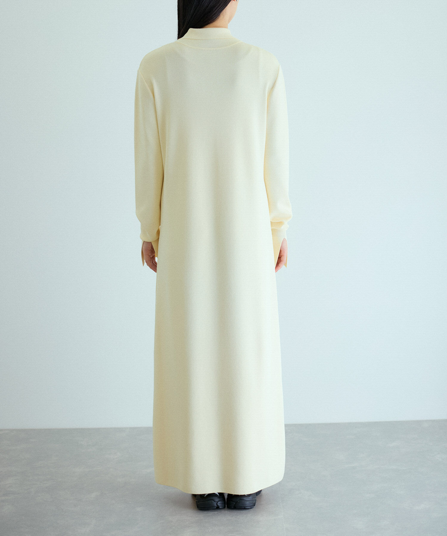 ADAM ET ROPE'「【洗える】ボタンニットポロワンピース」|ワンピース|