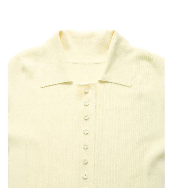 ADAM ET ROPE'「【洗える】ボタンニットポロワンピース」|ワンピース|