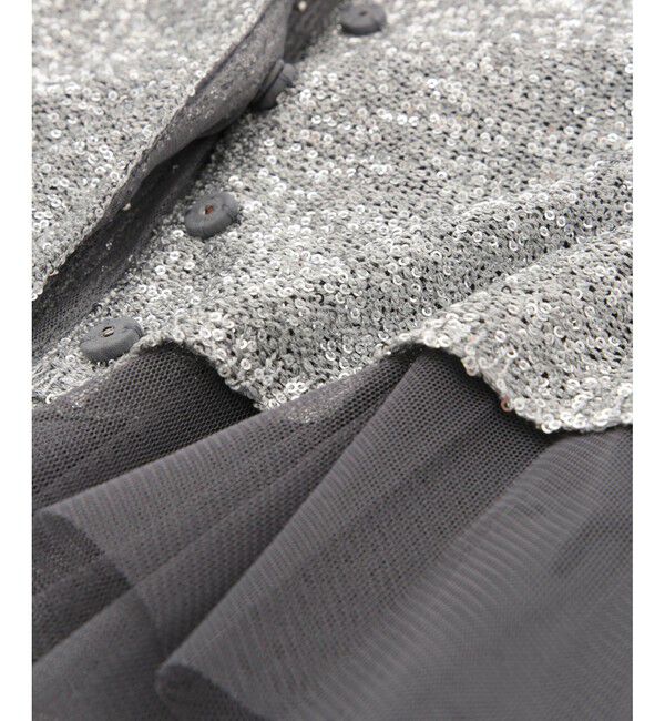 ADAM ET ROPE'「スパンコールニット2WAYカーディガン」|カーディガン|