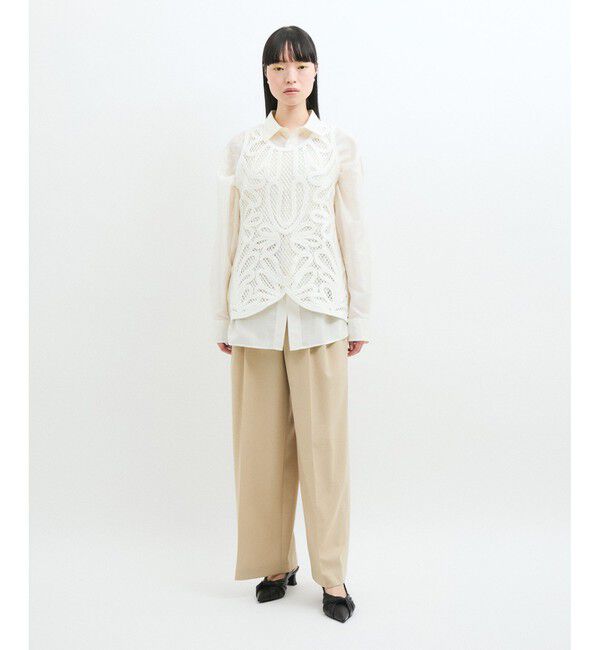 ADAM ET ROPE'「【洗える】エンブロイダリーベスト」|ベスト・ジレ|