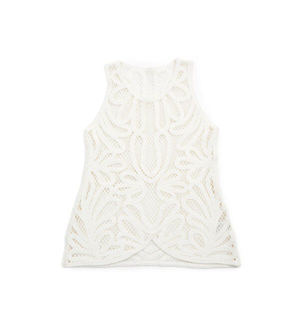 ADAM ET ROPE'「【洗える】エンブロイダリーベスト」|ベスト・ジレ|