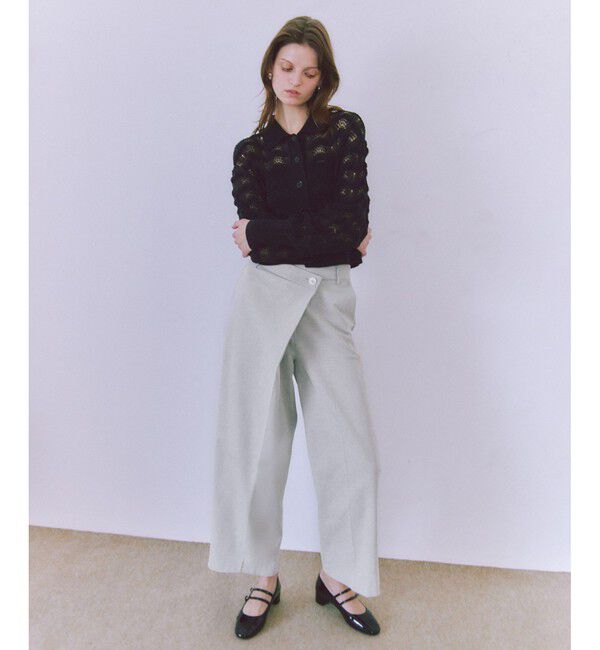 ADAM ET ROPE'「レースニットカーディガン」|カーディガン|