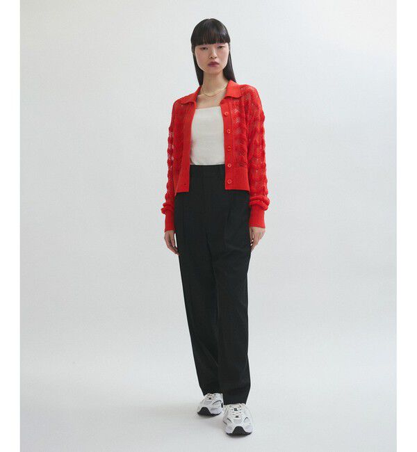 ADAM ET ROPE'「レースニットカーディガン」|カーディガン|