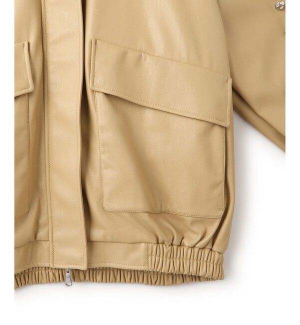 ADAM ET ROPE'「シンセティックレザーブルゾン」|ブルゾン・スタジャン|