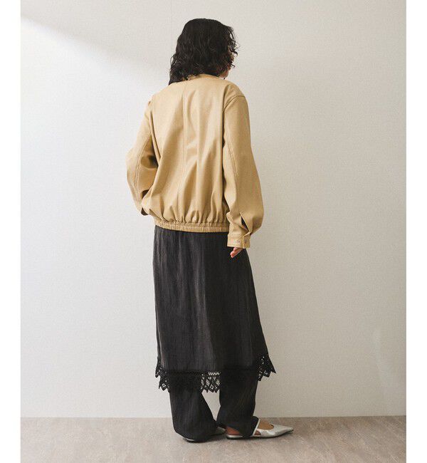 ADAM ET ROPE'「シンセティックレザーブルゾン」|ブルゾン・スタジャン|